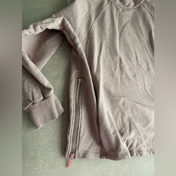 COPY - VARLEY Atlas Side Zip Sweatshirt In Ash Dusty Rose Size L -NO DRAWSTRING - Picture 10 of 15